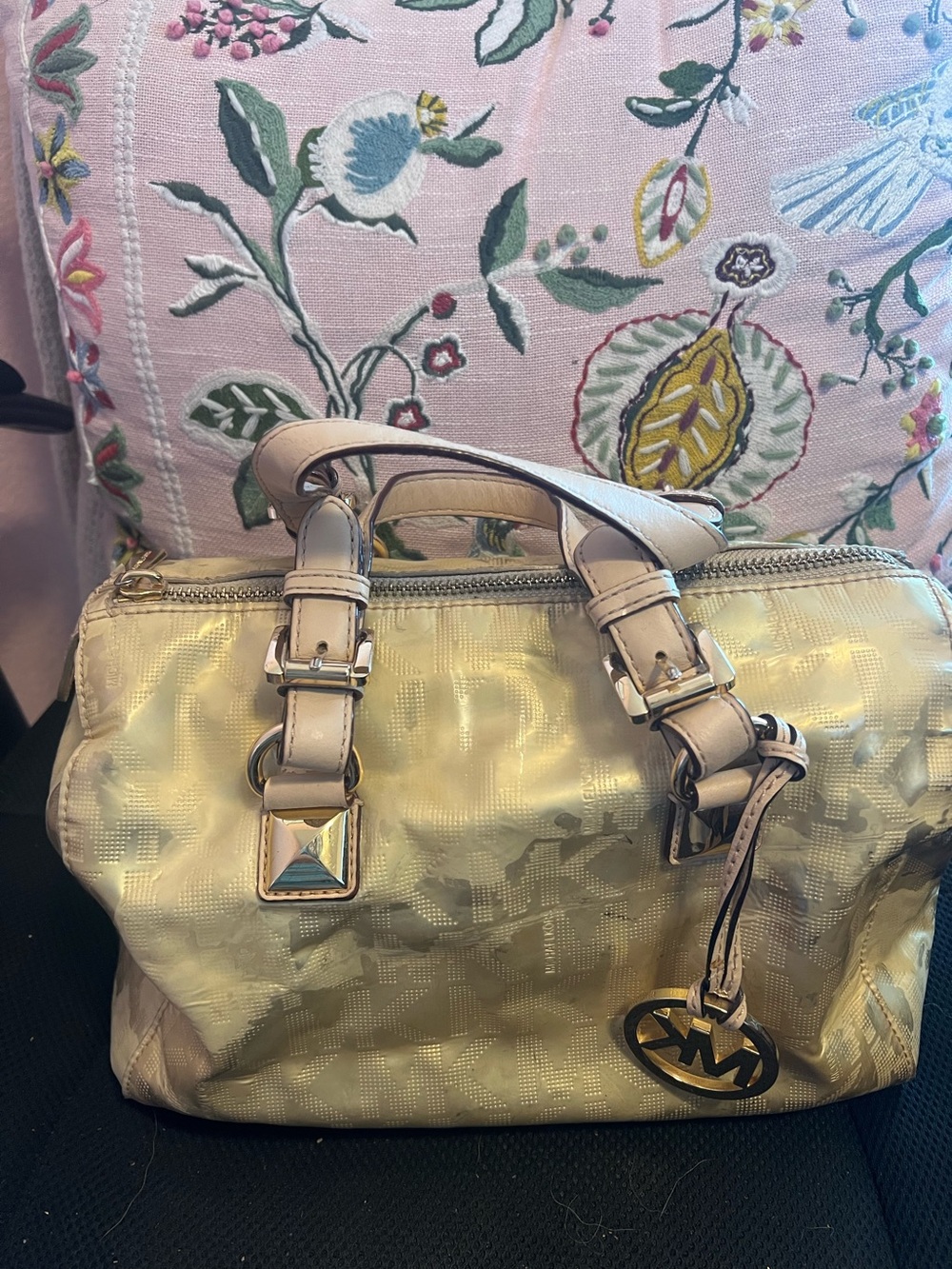 Michael Kors PROJECT BAG Gold Satchel Purse handbag
